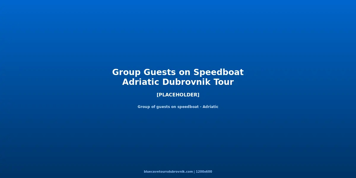 Group of guests enjoying a Blue Cave boat tour on the Adriatic near Dubrovnik