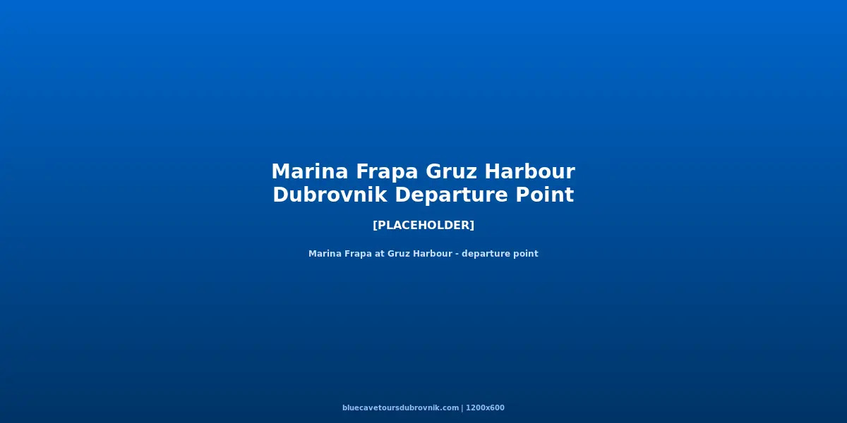 Marina Frapa at Gruz Harbour in Dubrovnik, departure point for Blue Cave tours